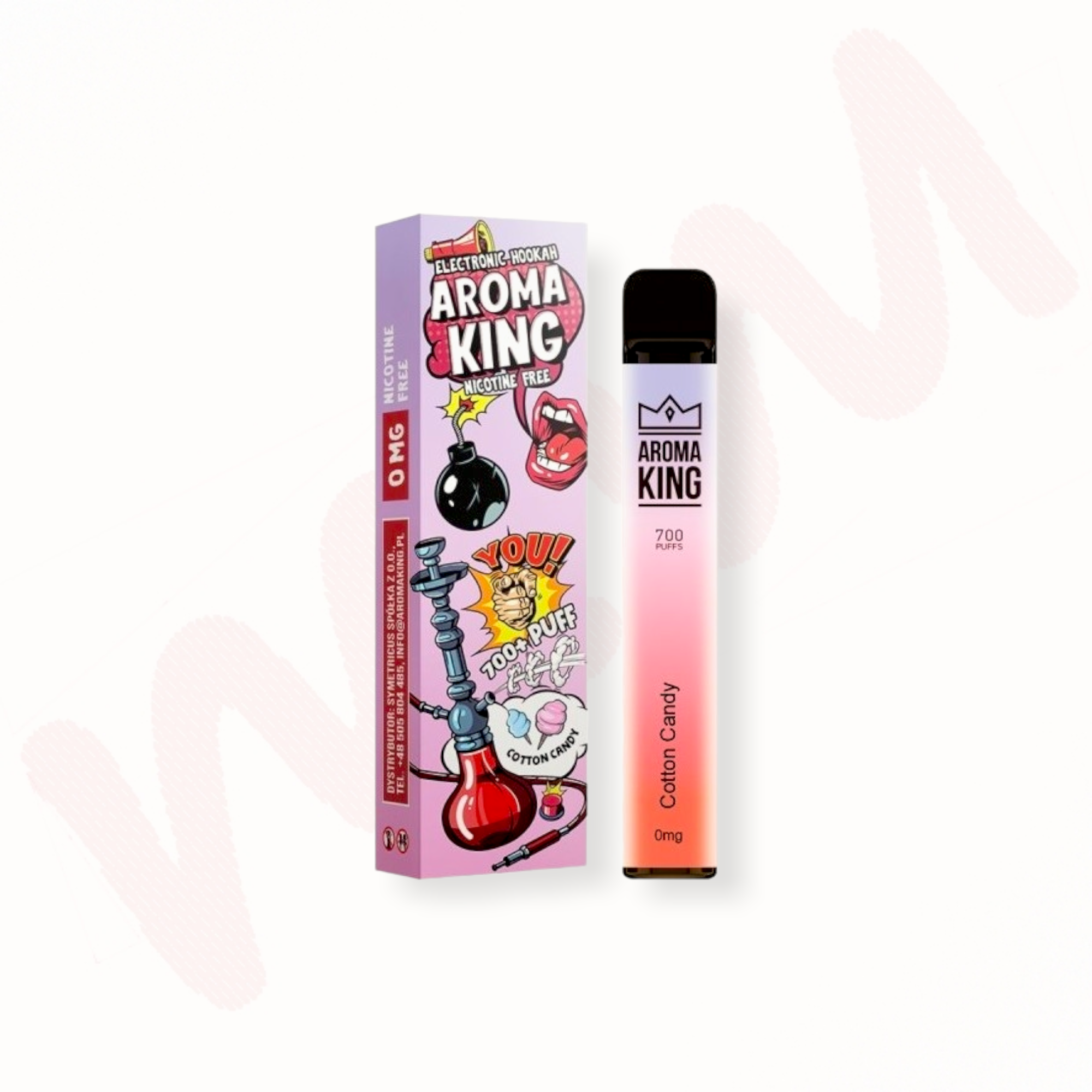 AROMA KING 700+ HOOKAH COTTON CANDY 0MG